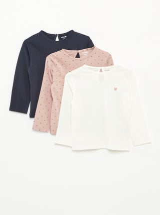 Lot de 3 t-shirts à manches longues