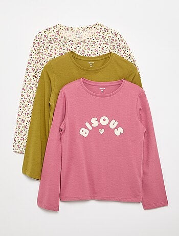 Lot de 3 T-shirts à manches longues