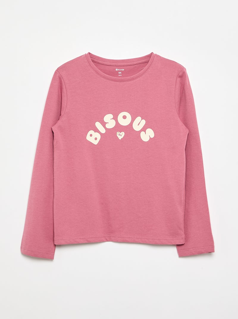 Lot de 3 T-shirts à manches longues Rose - Kiabi
