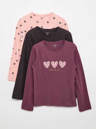 Lot de 3 T-shirts à manches longues