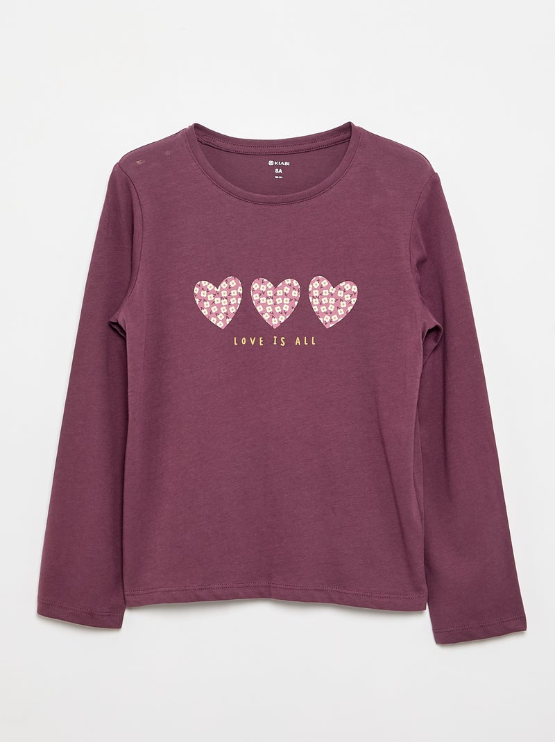 Lot de 3 T-shirts à manches longues Rose - Kiabi