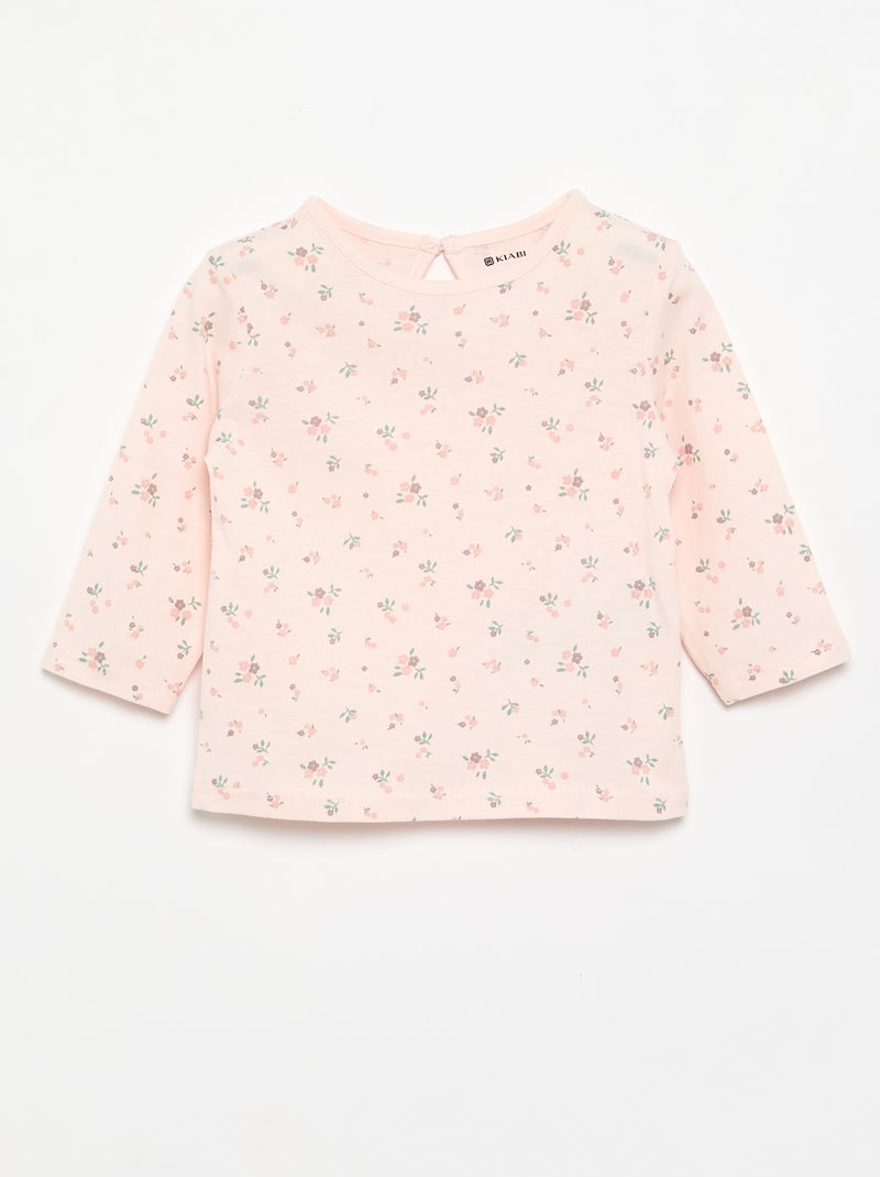 Lot de 3 T-shirts à manches longues Rose - Kiabi