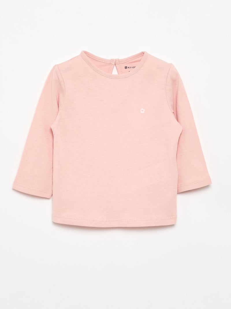 Lot de 3 T-shirts à manches longues Rose - Kiabi