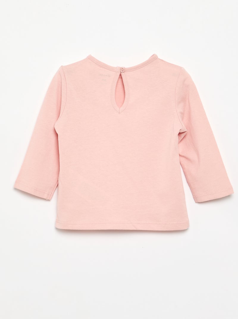 Lot de 3 T-shirts à manches longues Rose - Kiabi