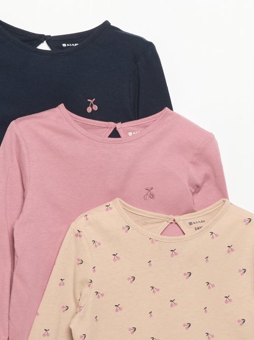 Lot de 3 T-shirts à manches longues - Kiabi