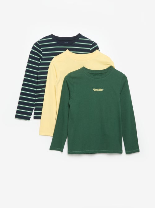 Lot de 3 T-shirts à manches longues - Kiabi