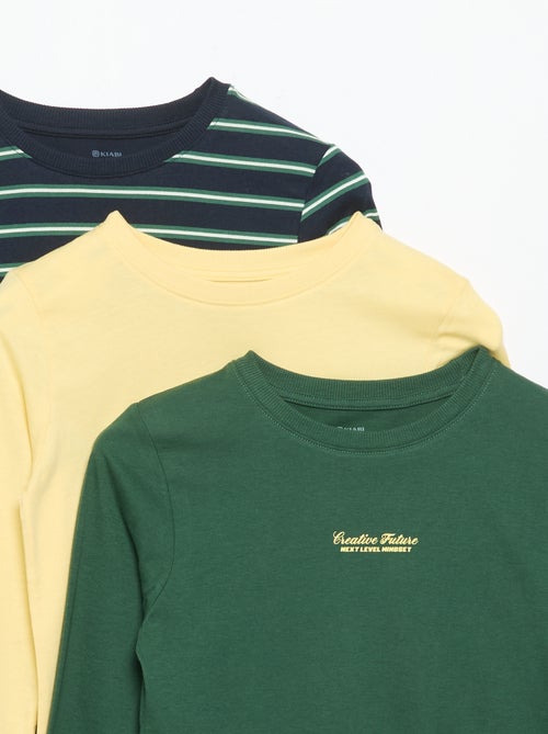 Lot de 3 T-shirts à manches longues - Kiabi