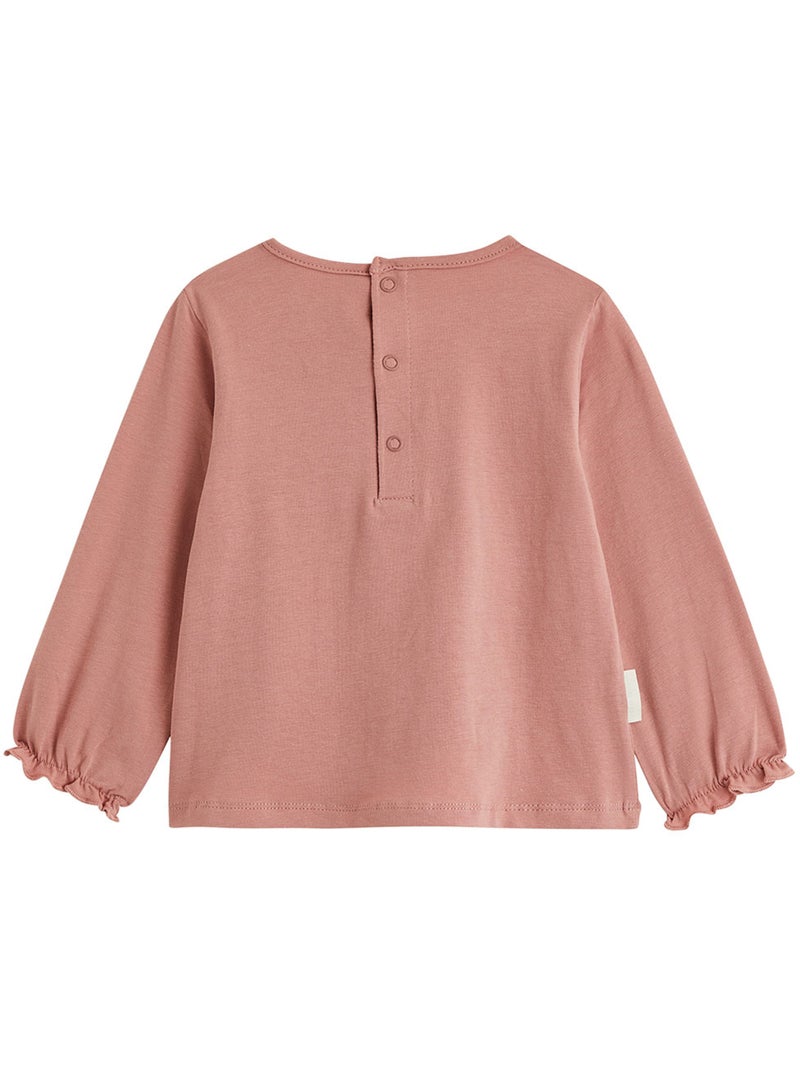 Lot de 3 t-shirts bébé manches longues Rose - Kiabi