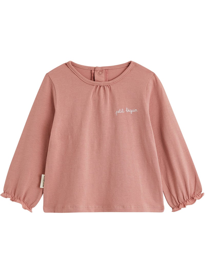 Lot de 3 t-shirts bébé manches longues Rose - Kiabi