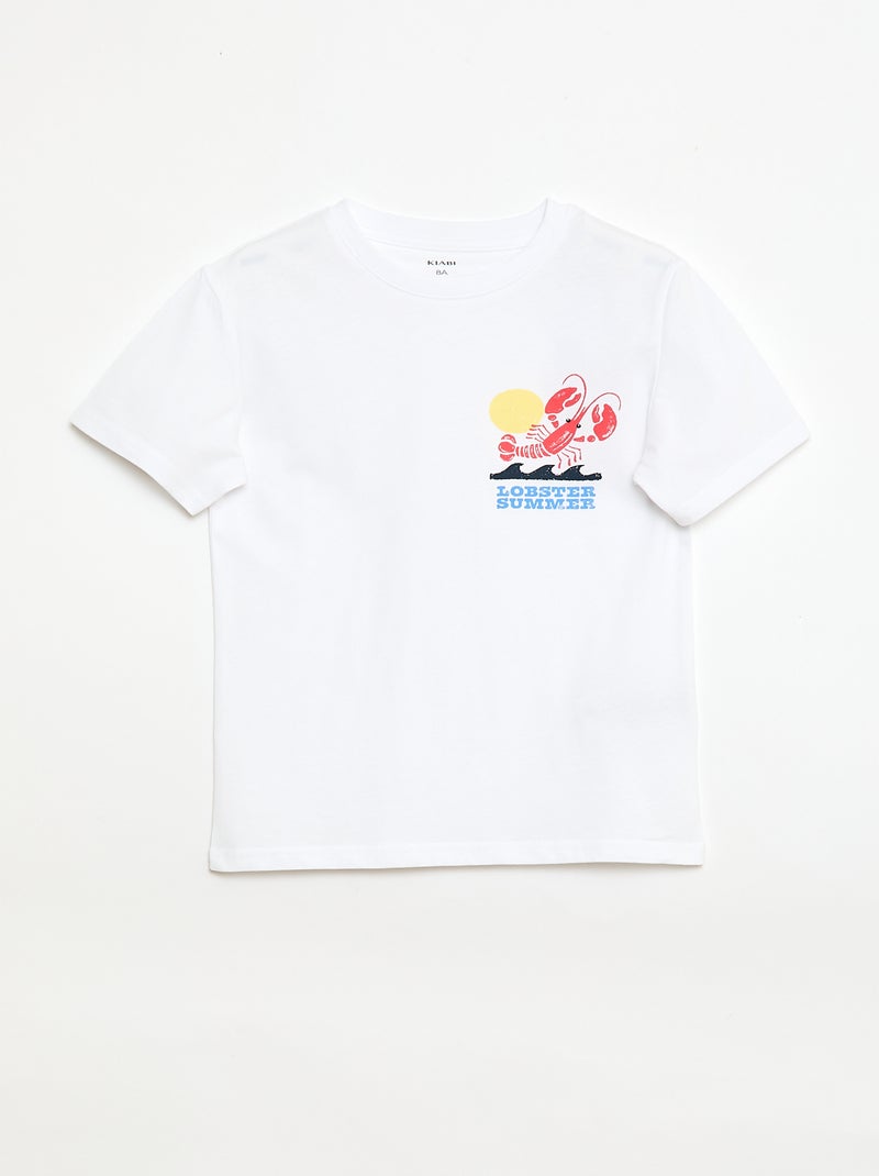 Lot de 3 t-shirts en coton Blanc - Kiabi