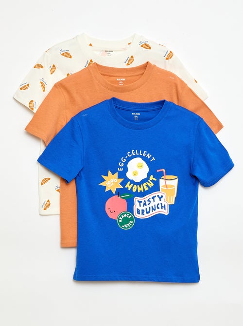 Lot de 3 t-shirts en coton - Kiabi