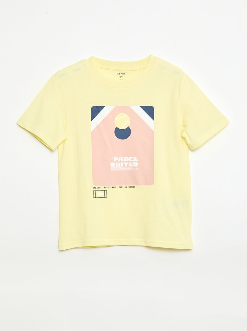 Lot de 3 t-shirts en coton Jaune - Kiabi