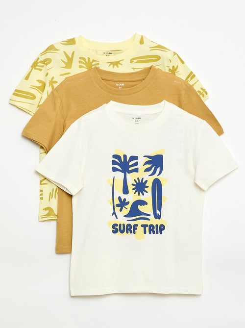 Lot de 3 t-shirts en coton - Kiabi