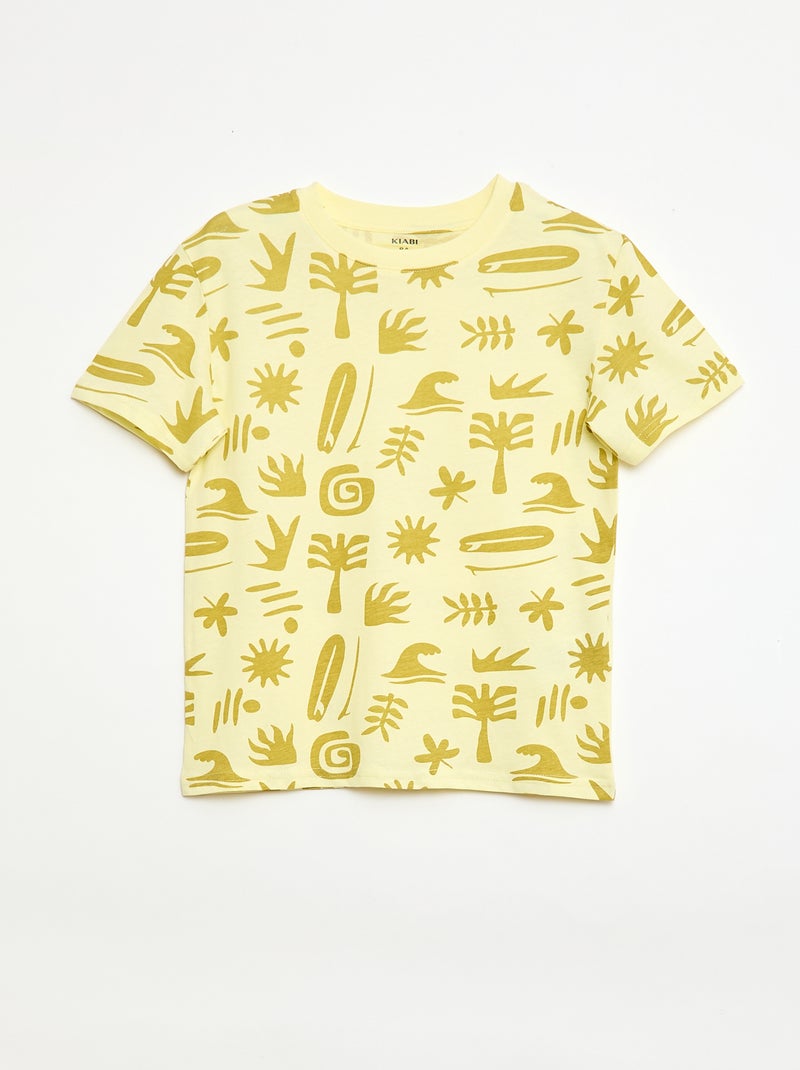 Lot de 3 t-shirts en coton Jaune - Kiabi