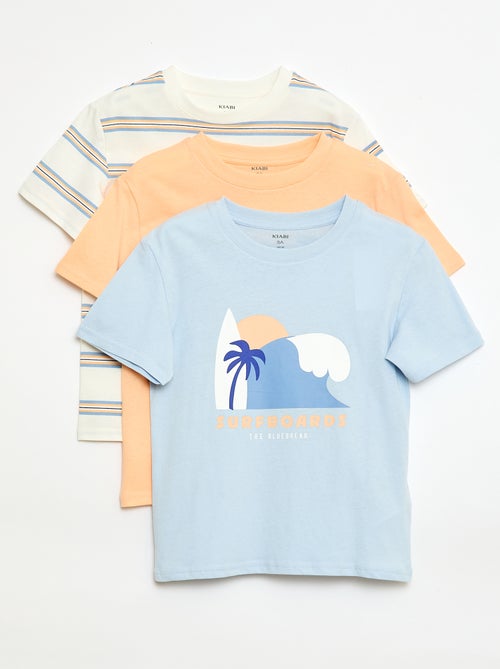 Lot de 3 t-shirts en coton - Kiabi