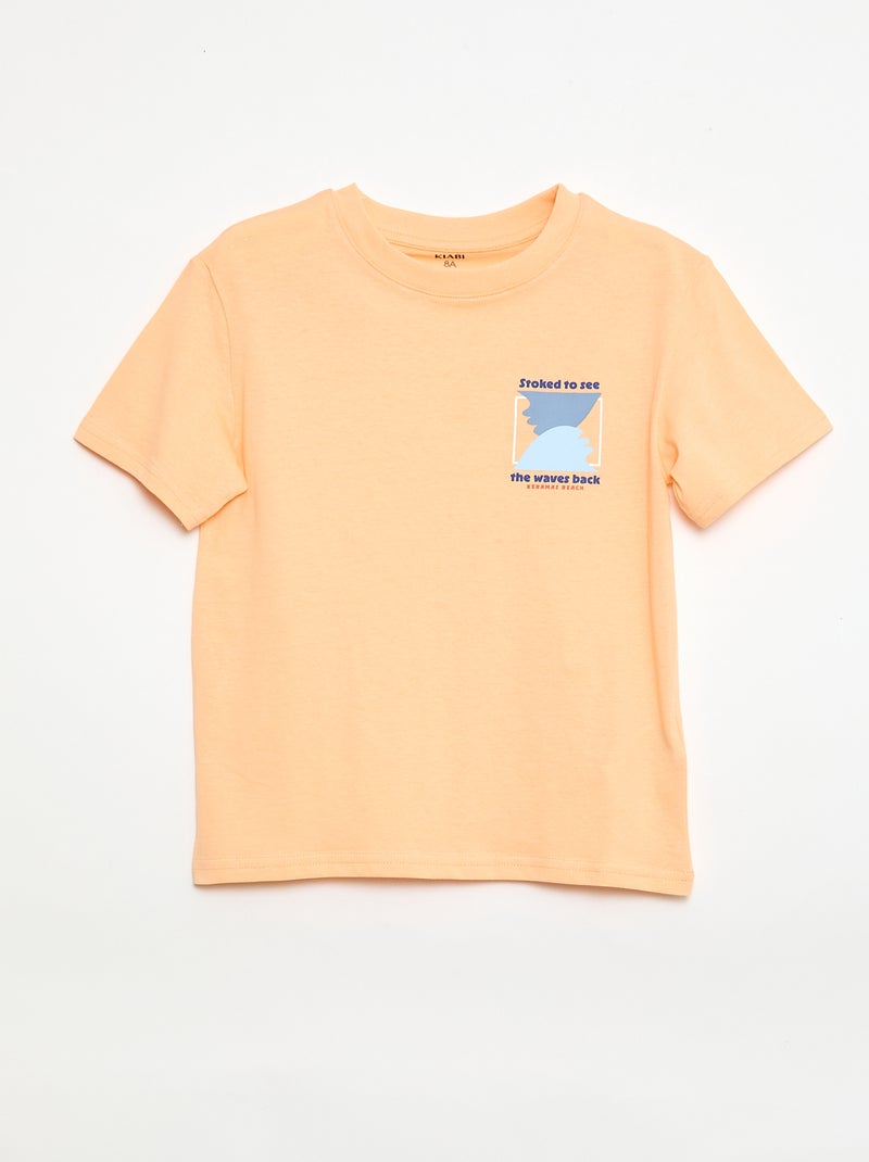Lot de 3 t-shirts en coton Orange - Kiabi