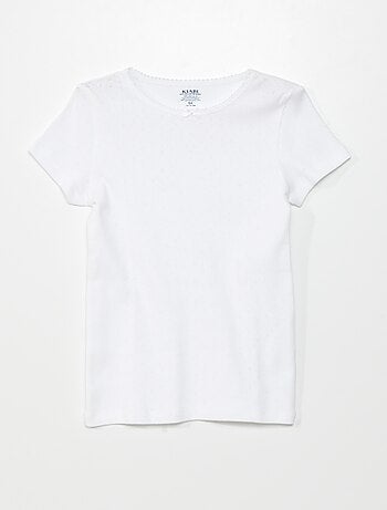 Lot de 3 t-shirts en maille pointelle