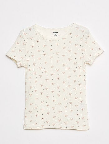 Lot de 3 t-shirts en maille pointelle