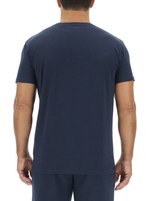 Lot de 3 T-shirts homme en coton uni col rond imprimé poitrine Pierre Cardin - Kiabi