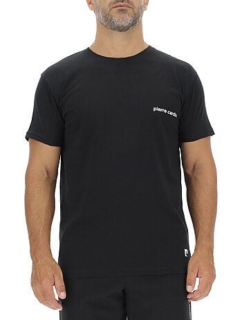 Lot de 3 T-shirts homme en coton uni col rond imprimé poitrine Pierre Cardin