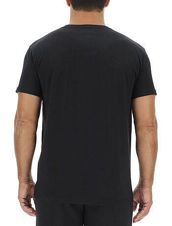 Lot de 3 T-shirts homme en coton uni col rond imprimé poitrine Pierre Cardin