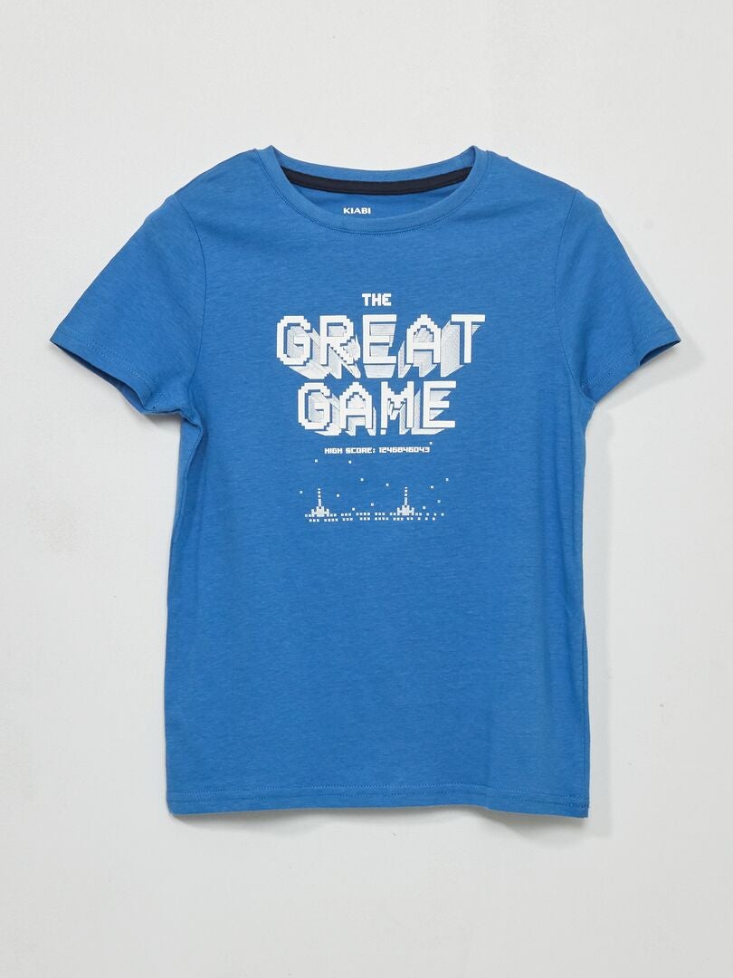 Lot de 3 t-shirts imprimés Bleu - Kiabi
