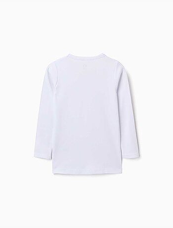 Lot de 3 T-shirts maillot de corps à manches longues en coton peigné