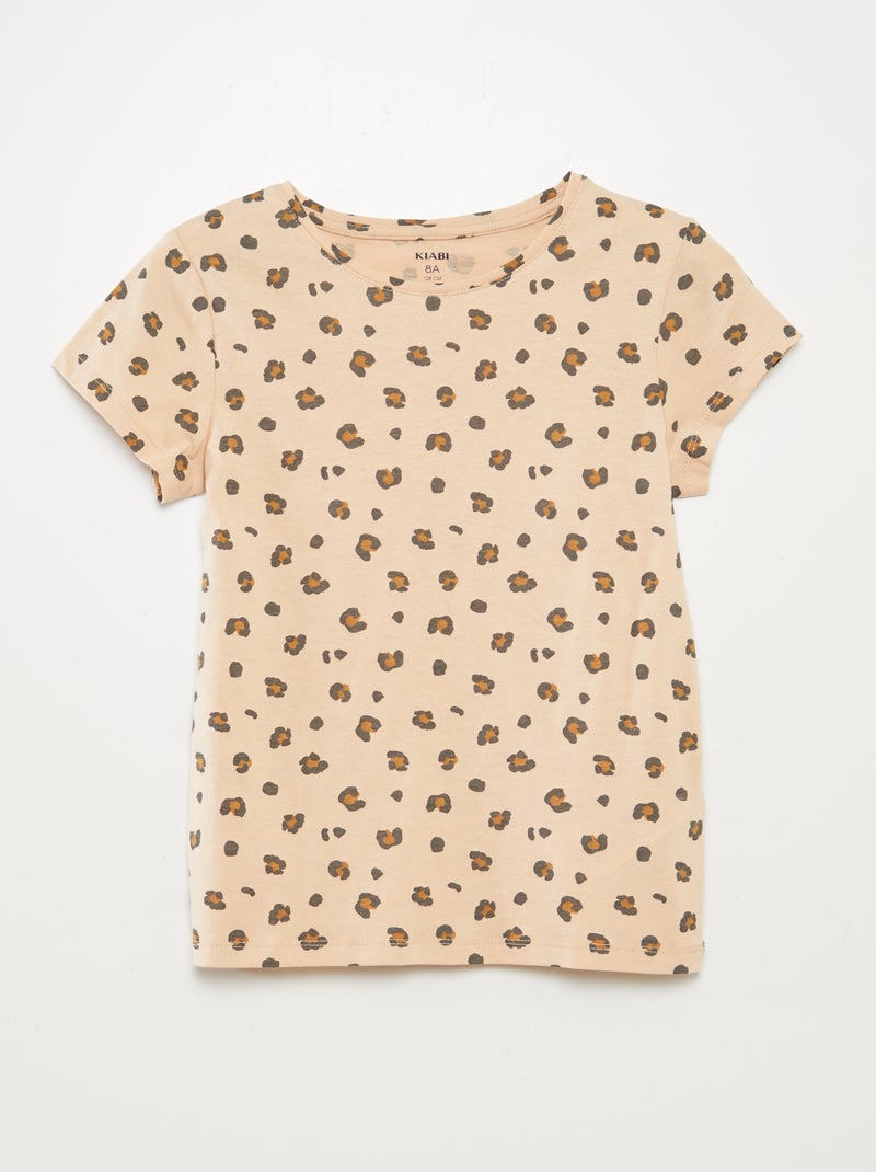 Lot de 3 t-shirts manches courtes Beige - Kiabi