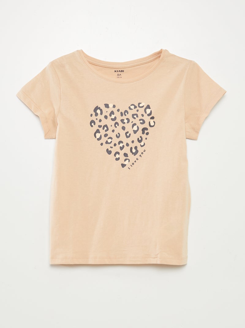 Lot de 3 t-shirts manches courtes Beige - Kiabi