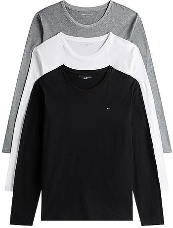 Lot de 3 t-shirts manches longues homme tommy hilfiger