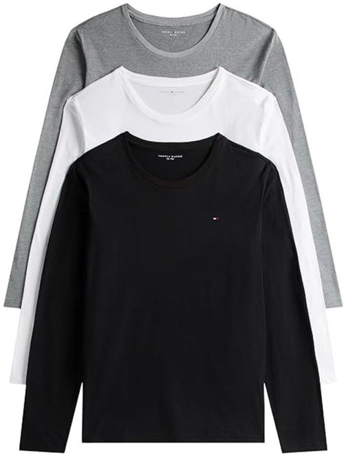 Lot de 3 t-shirts manches longues homme tommy hilfiger - Kiabi Lot de 3 t-shirts manches longues homme tommy hilfiger - Kiabi