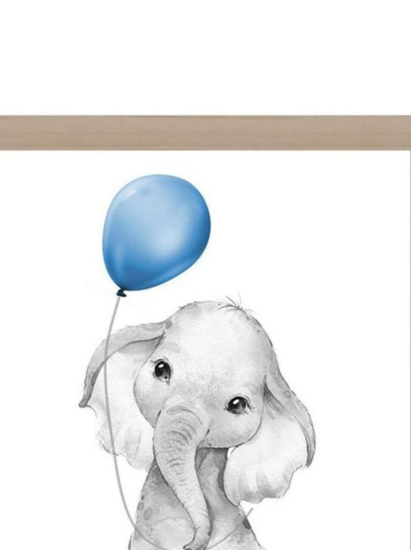 Lot de 3 tableaux toile Balloons 30x30 cm Blanc - Kiabi