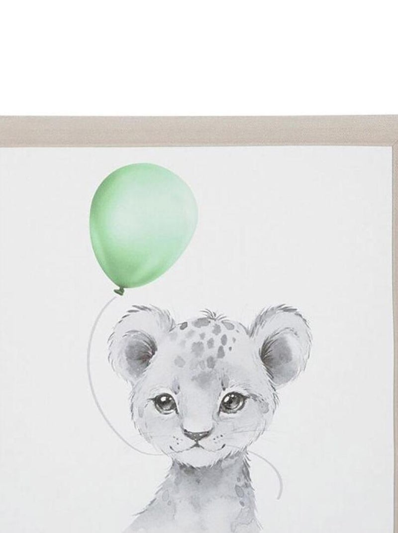 Lot de 3 tableaux toile Balloons 30x30 cm Blanc - Kiabi