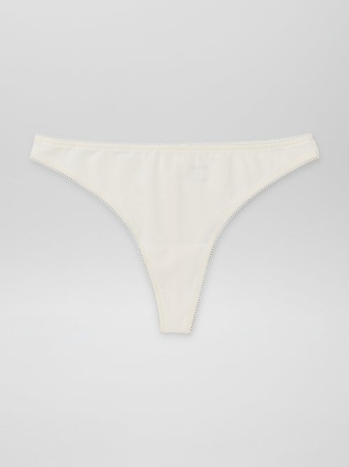 Lot de 3 tangas en coton - Kiabi
