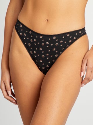 Lot de 3 tangas en coton