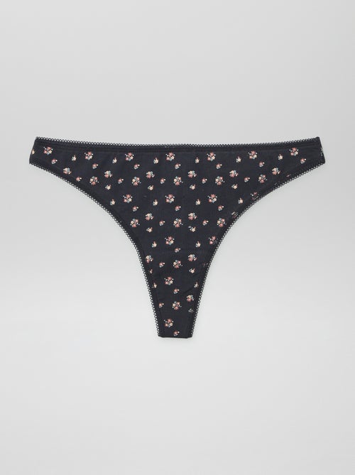 Lot de 3 tangas en coton - Kiabi