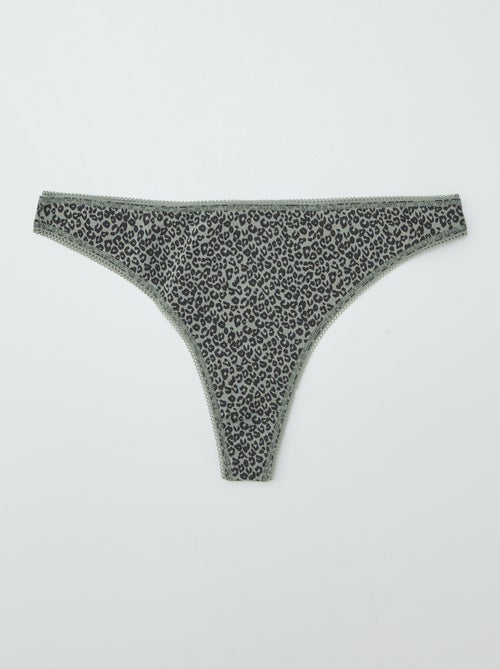 Lot de 3 tangas en coton - Kiabi