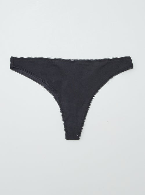 Lot de 3 tangas en coton - Kiabi