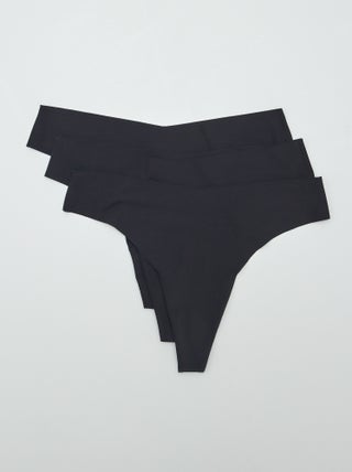 Lot de 3 tangas invisible