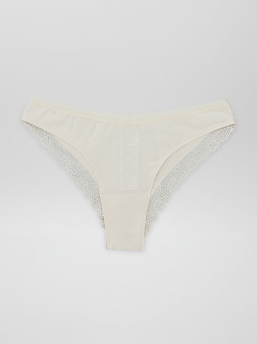 Lot de 3 tangas maternité avec dentelle - Kiabi