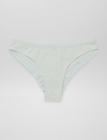 Lot de 3 tangas maternité avec dentelle