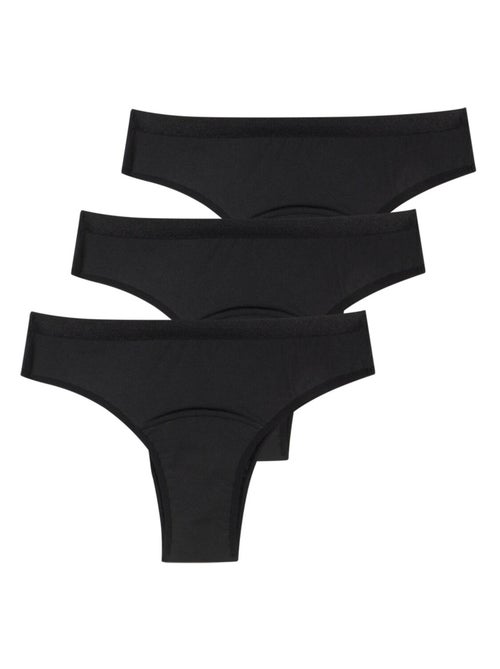 Lot de 3 tangas menstruels femme Athena - Kiabi