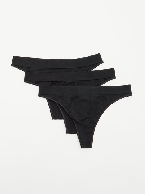 Lot de 3 tangas sans couture - Kiabi