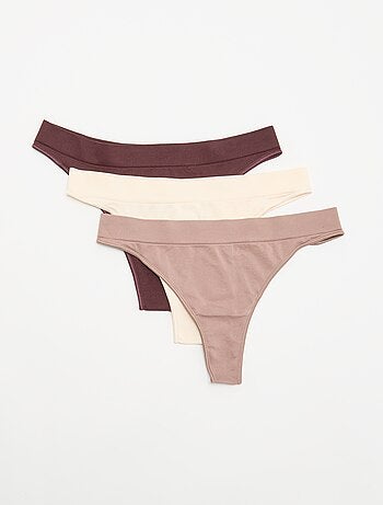Lot de 3 tangas sans couture