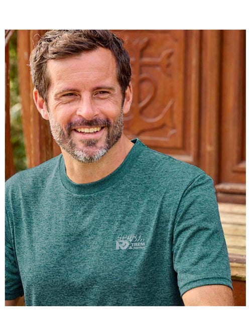 Lot de 3 Tee-Shirt Jersey Polyester Chiné  - ATLAS FOR MEN - Kiabi