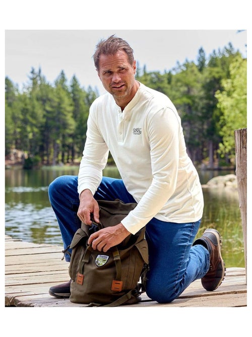 Lot de 3 Tee-Shirts à Col Tunisien Outdoor   - ATLAS FOR MEN - Kiabi