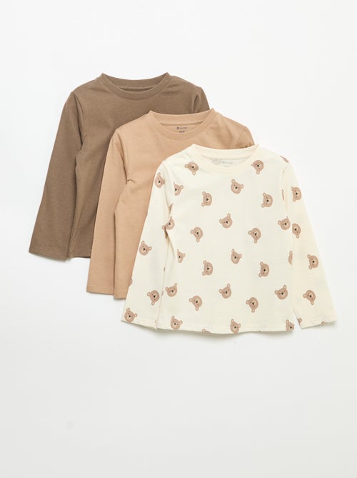 Lot de 3 tee-shirts à manches longues - Kiabi Lot de 3 tee-shirts à manches longues - Kiabi