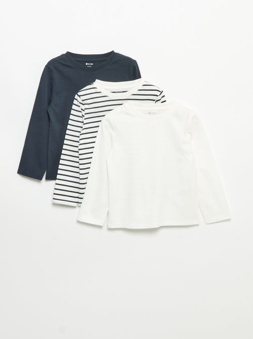 Lot de 3 tee-shirts à manches longues - Kiabi Lot de 3 tee-shirts à manches longues - Kiabi