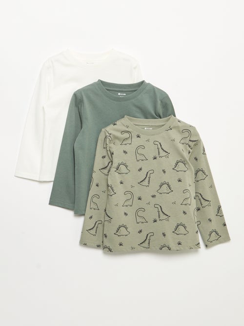 Lot de 3 tee-shirts à manches longues - Kiabi Lot de 3 tee-shirts à manches longues - Kiabi