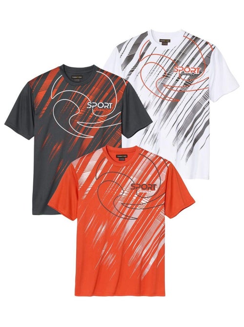 Lot de 3 Tee-Shirts Active Sport   - ATLAS FOR MEN - Kiabi
